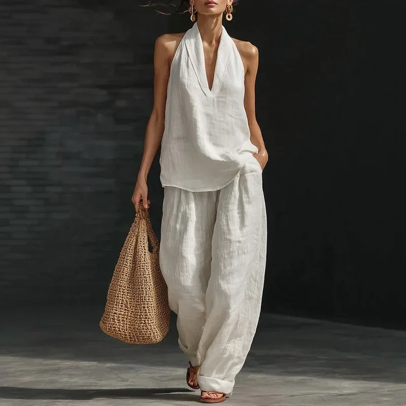 Aurelia™ Cotton-Linen Set with a Minimalist Style and Flowing Fit