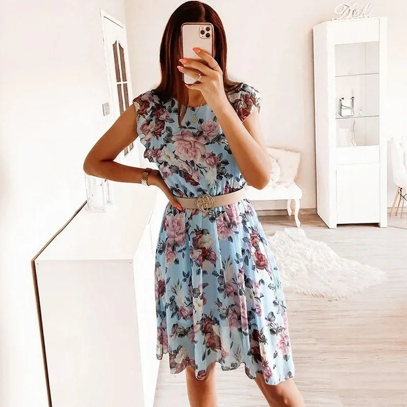 Serenelle™ Dress with Floral Elegance and Sophisticated Charm