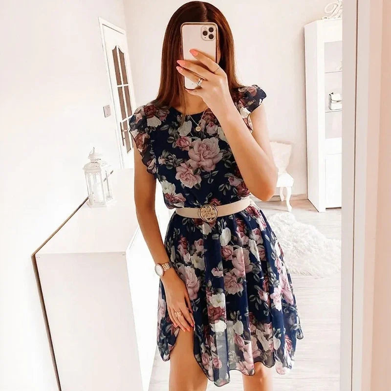 Serenelle™ Dress with Floral Elegance and Sophisticated Charm
