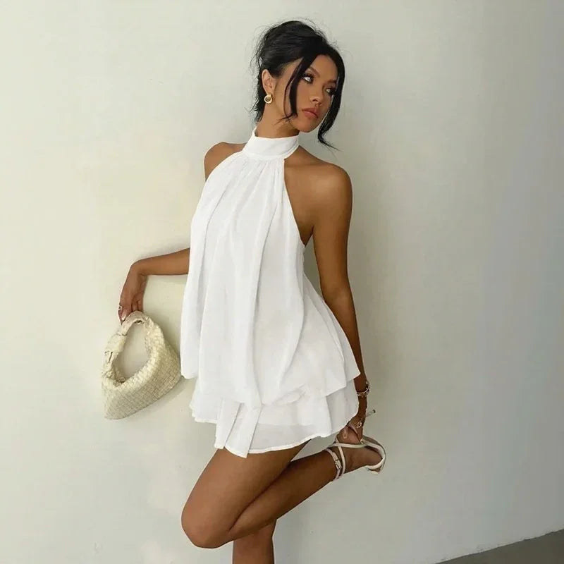 Serenya™ Dress with Halter Tie and Effortless Lightness