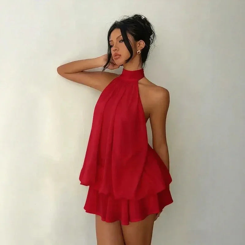 Serenya™ Dress with Halter Tie and Effortless Lightness