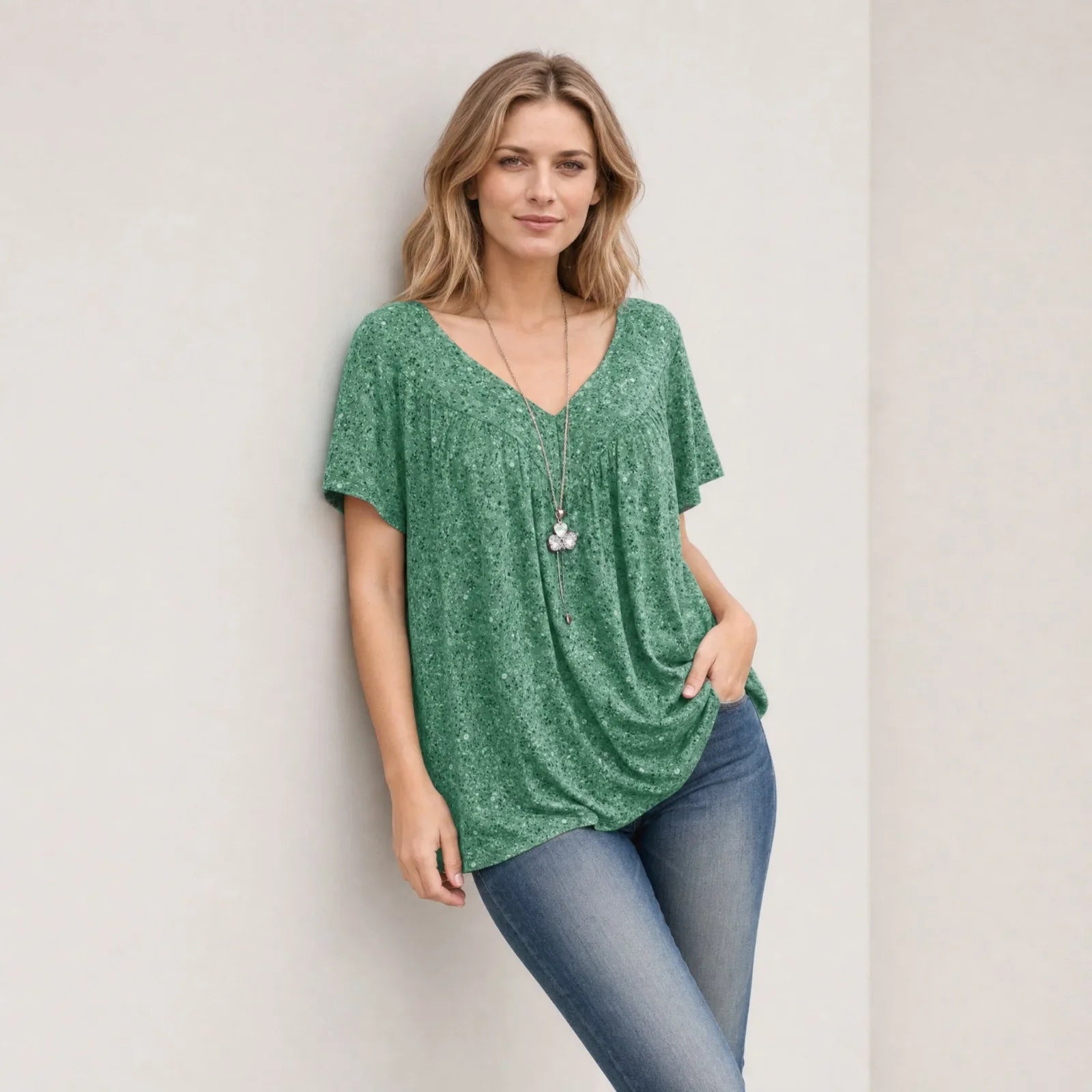 Lisbon™ Blouse in Premium Viscose with V-Neck