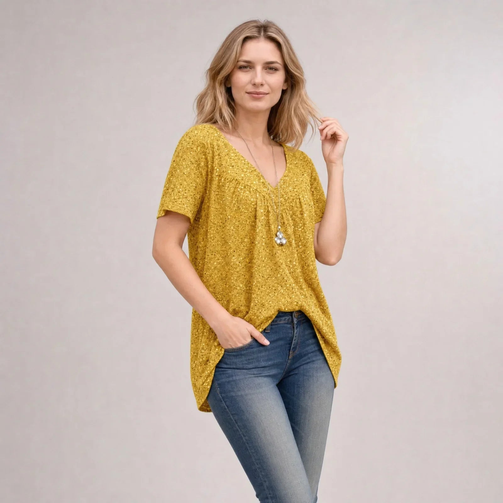 Lisbon™ Blouse in Premium Viscose with V-Neck