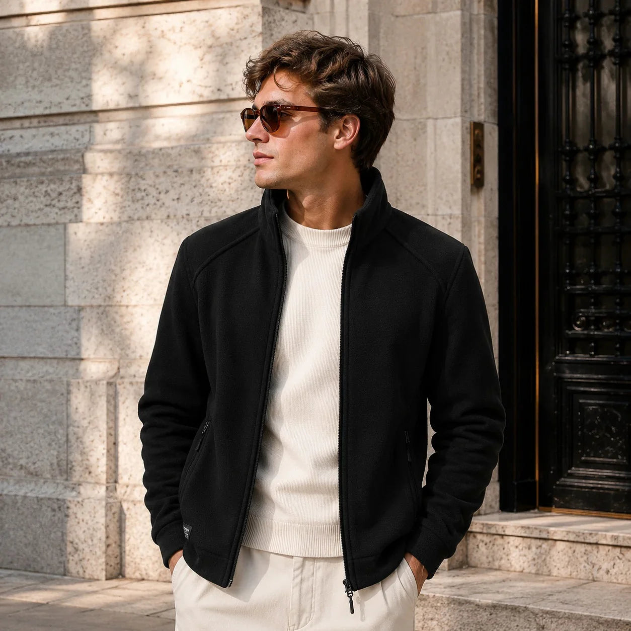 Arven™ Jacket with High Collar and Casual Elegance