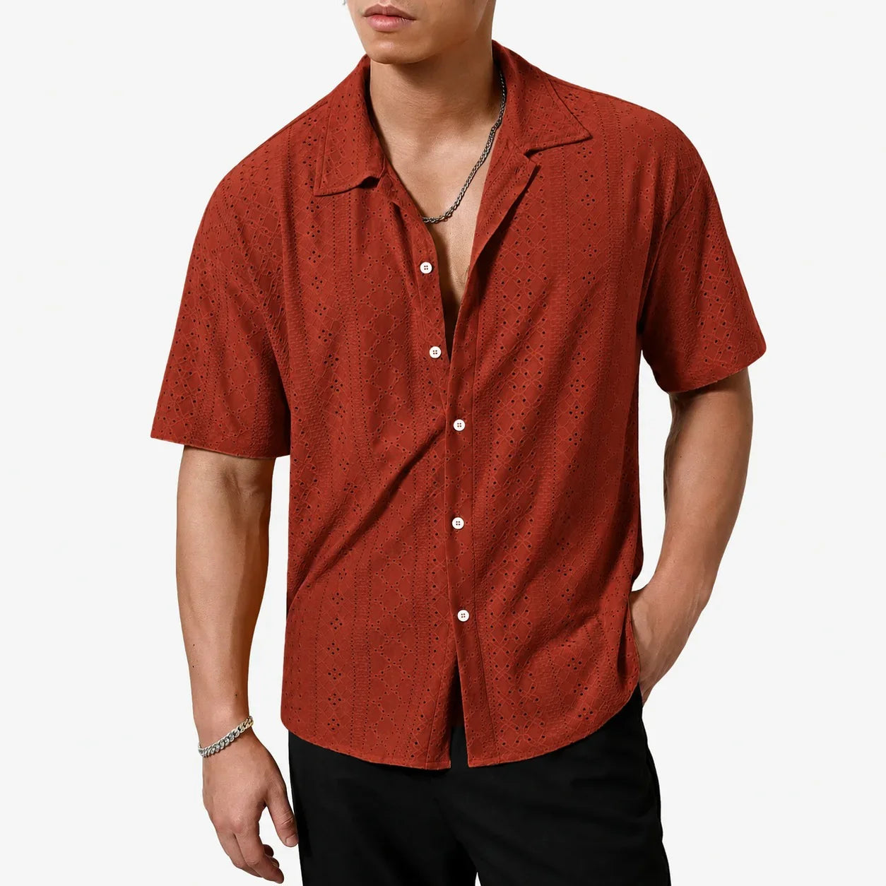 Orvieto™ Short Sleeve Shirt in Breathable Knit Fabric
