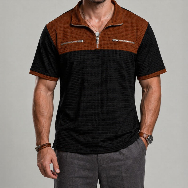Axton™ Shirt with Zip Collar and Modern Style