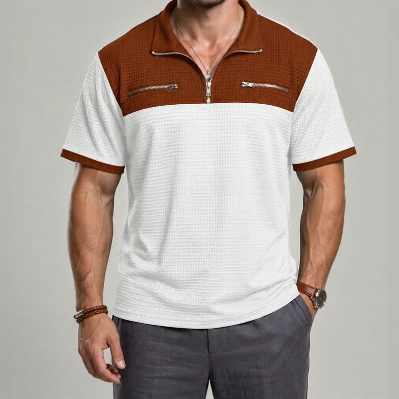 Axton™ Shirt with Zip Collar and Modern Style