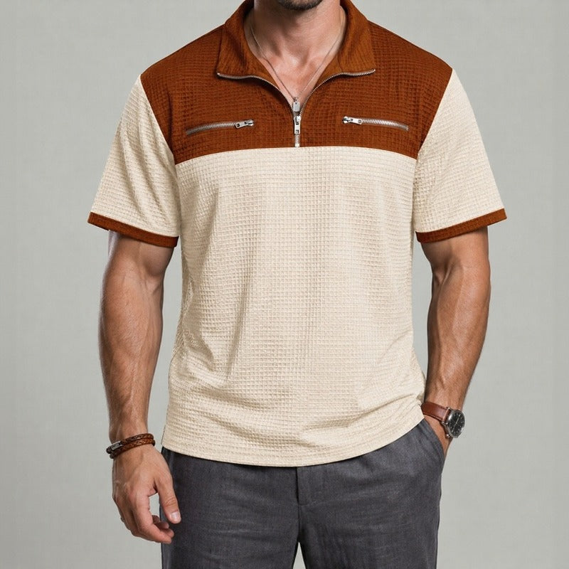 Axton™ Shirt with Zip Collar and Modern Style