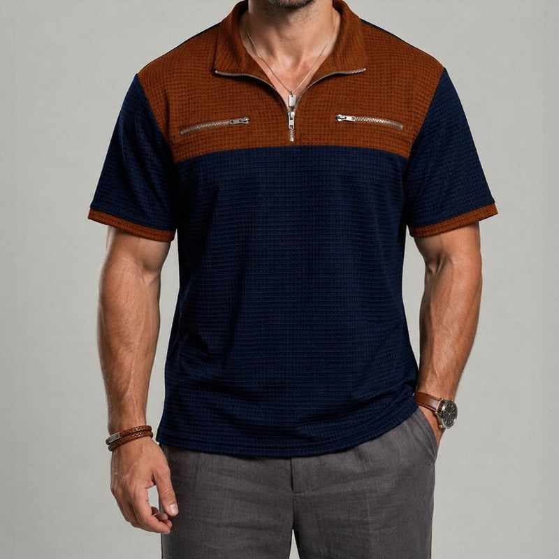 Axton™ Shirt with Zip Collar and Modern Style