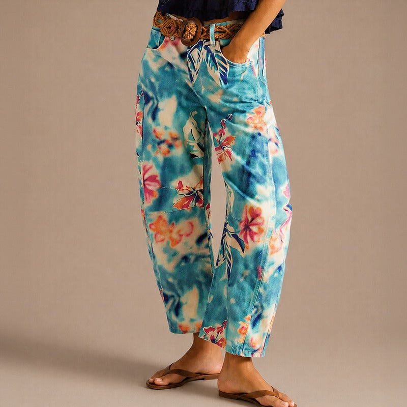 Alvida™ Pants with Floral Print and Wide Fit