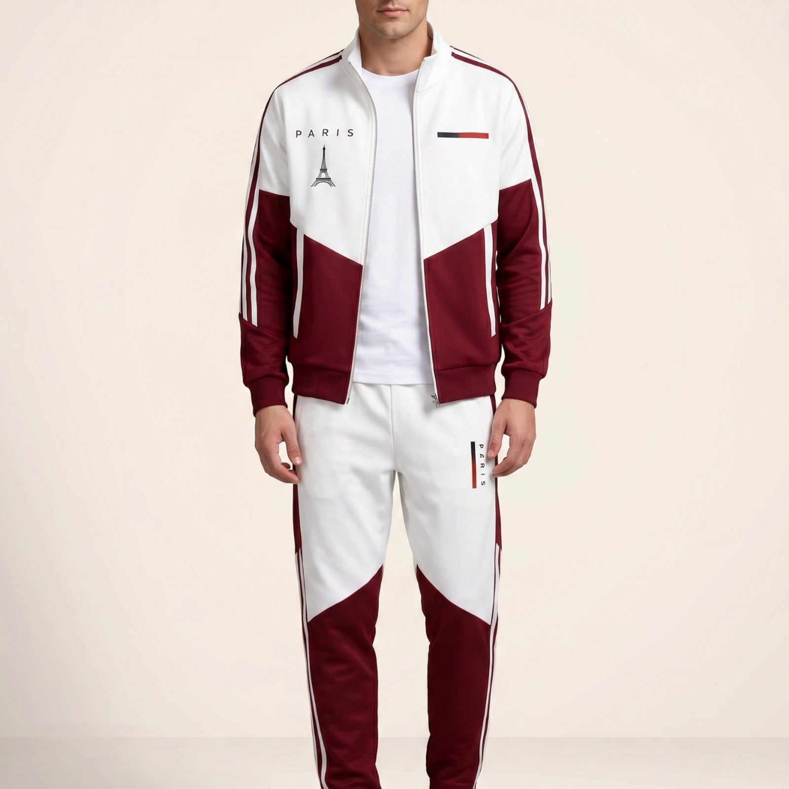 Cassian Paris™ Set with High Collar Jacket and Jogger Pants