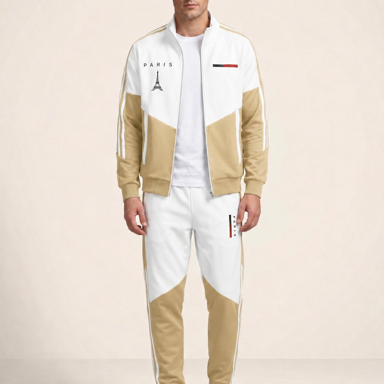 Cassian Paris™ Set with High Collar Jacket and Jogger Pants