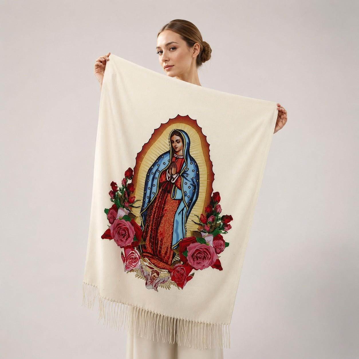 Guadalupe™ Cashmere Scarf with Artisan Finish and Delicate Fringe