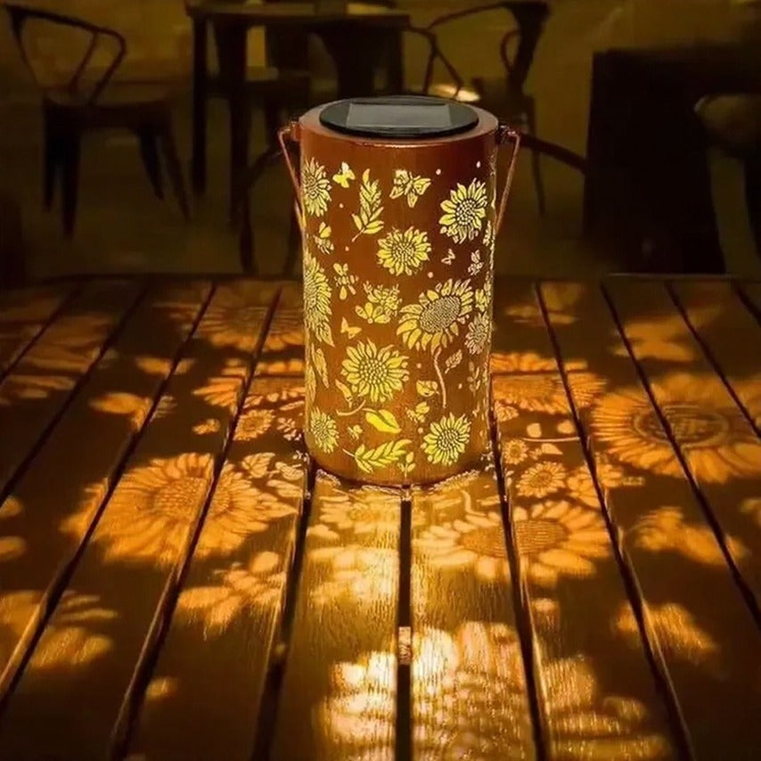 Sunshine™ Solar Lantern with Floral Projection and Water Resistance
