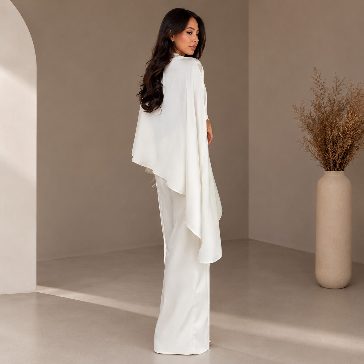 Mirelisse™ Set With Flowing Cape Top And Wide-Leg Pants