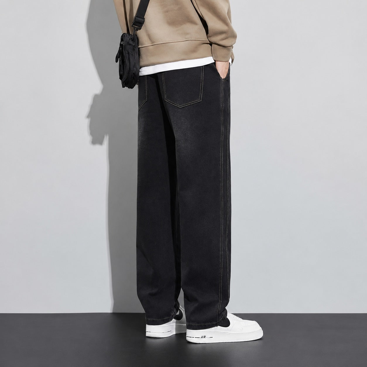 Rivano™ Denim Jeans with Elastic Waistband, Adjustable Drawstring and Relaxed Fit