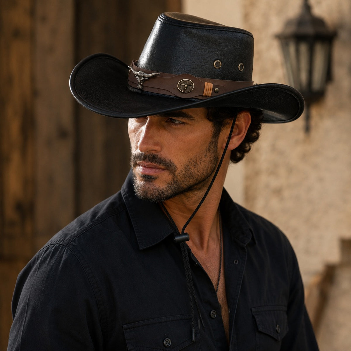BUY 1, GET 2 FREE - Longhorn™ Premium Leather Western Cowboy Hat with Rustic Finish estados Unidos