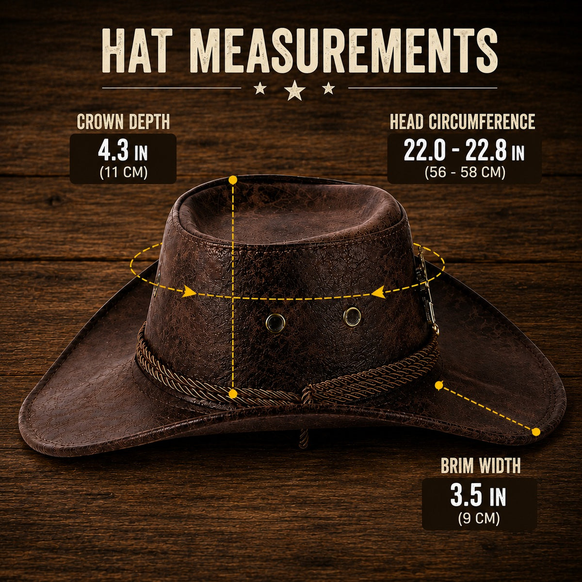 BUY 1, GET 2 FREE - Longhorn™ Premium Leather Western Cowboy Hat with Rustic Finish estados Unidos