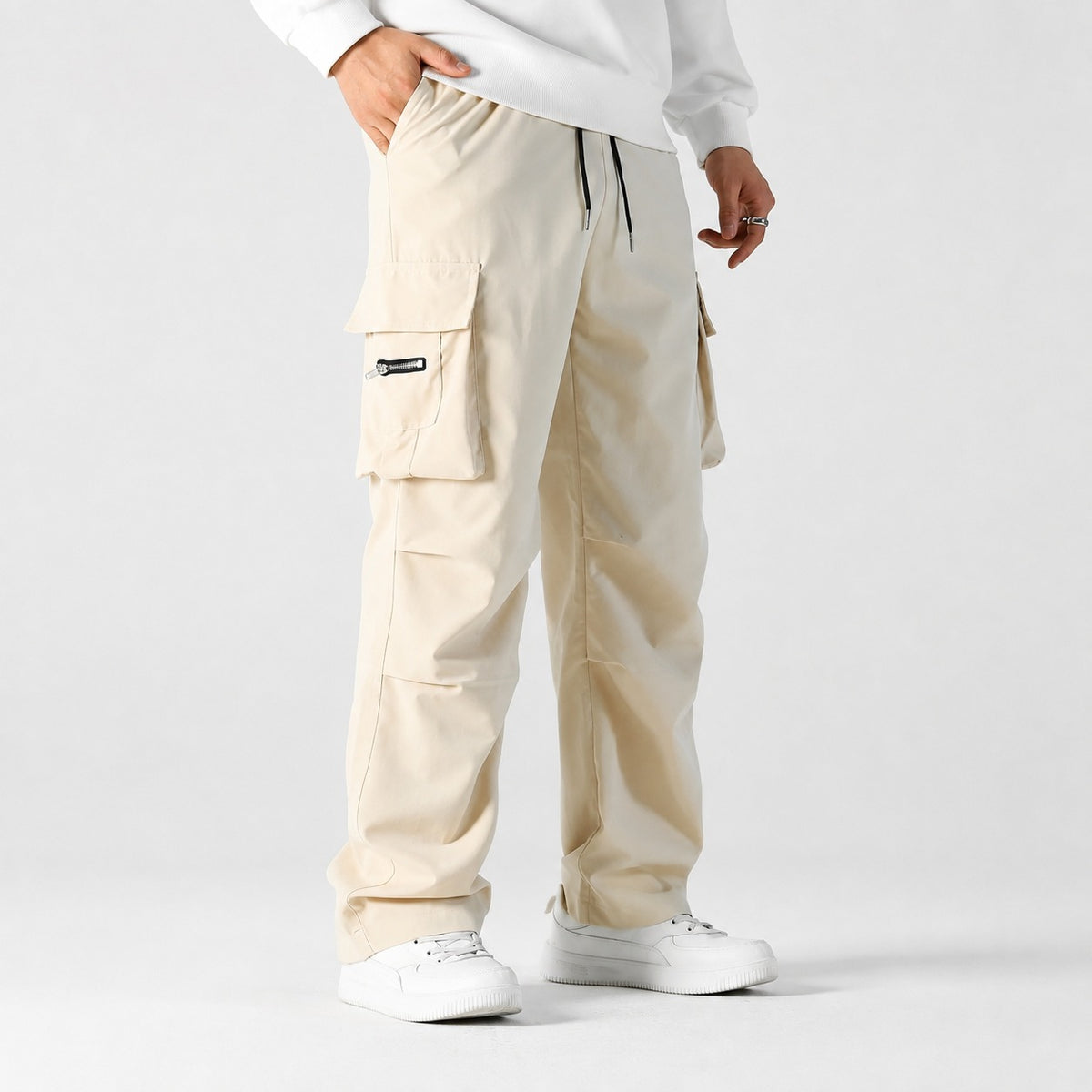 Toren™ Cargo Pants with Relaxed Fit, Side Pockets and Adjustable Waist