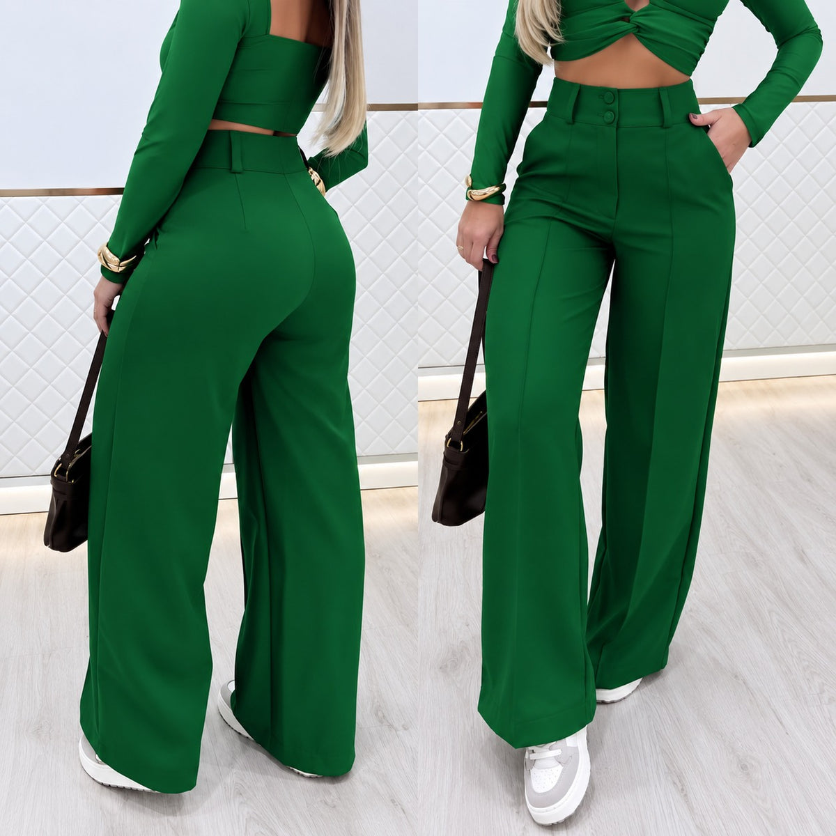 Marcelie™ Premium Tailored High-Waist Palazzo Pants
