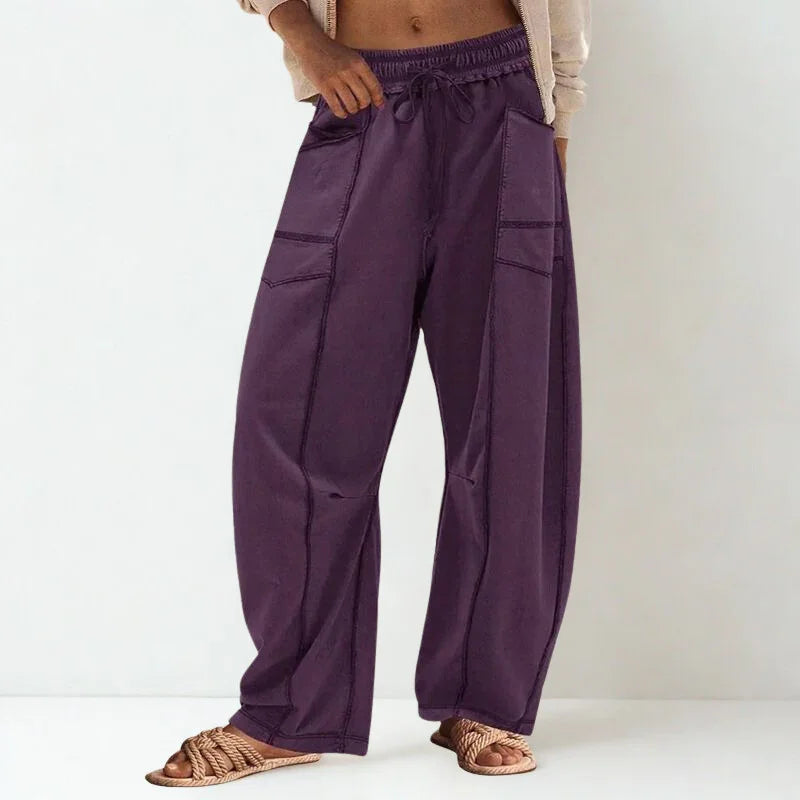 Anastácia™ Baggy Pants in Super Light Cotton Blend with Elastic Waistband / The Chic Comfort Real Women Deserve!