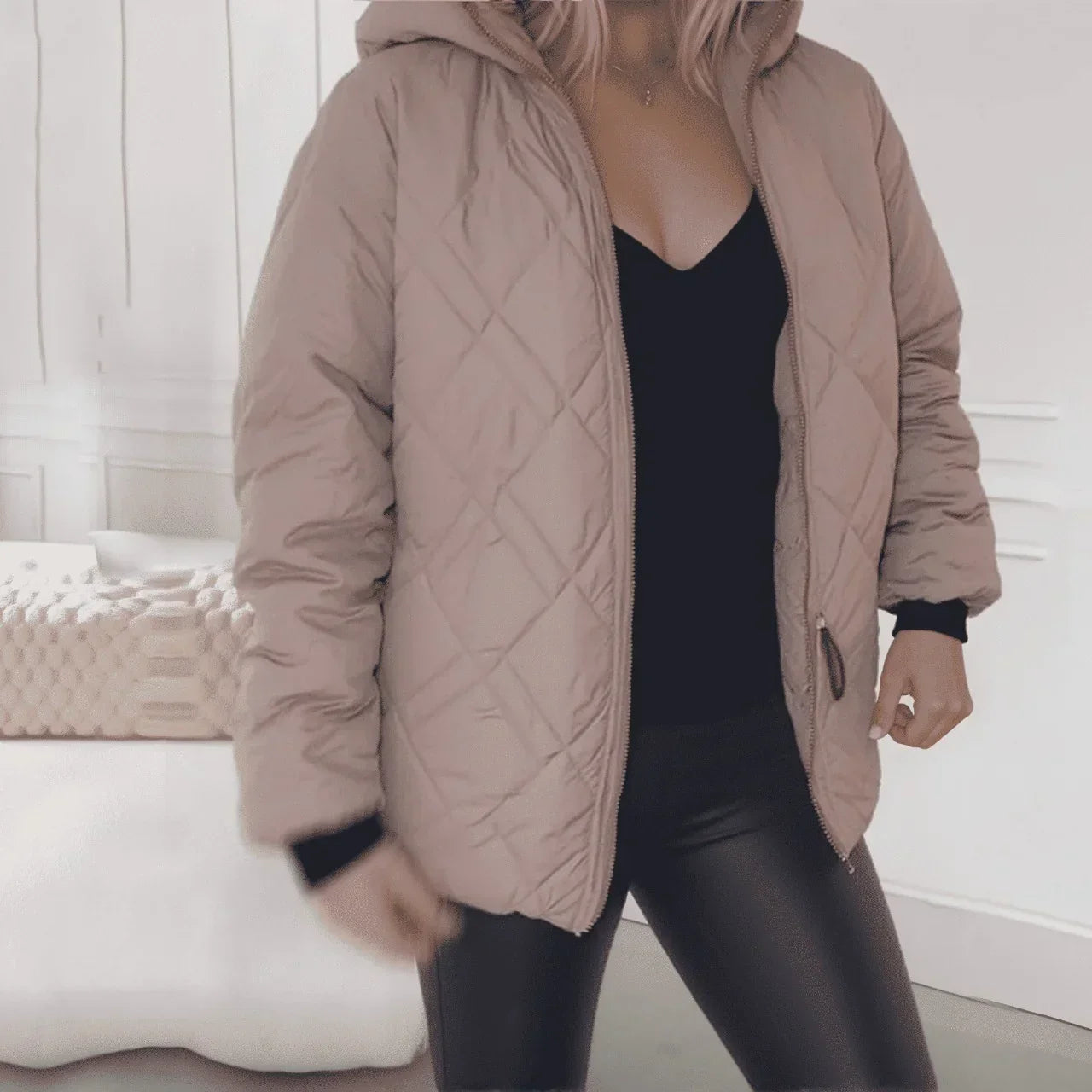 LuxAllure™ Thermal Jacket with Premium Quilting and High Collar