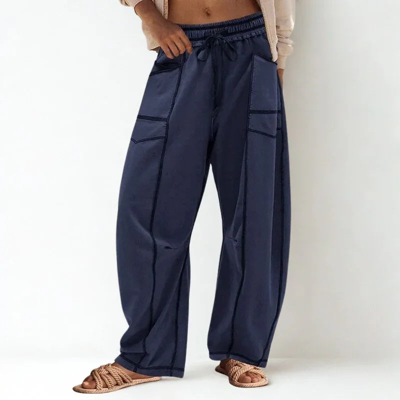 Anastácia™ Baggy Pants in Super Light Cotton Blend with Elastic Waistband / The Chic Comfort Real Women Deserve!