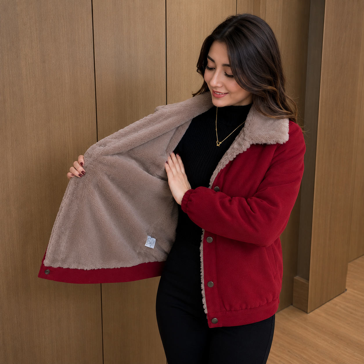 Celeste™ Jacket with a Cozy Plush-Lined Interior for Cold Days