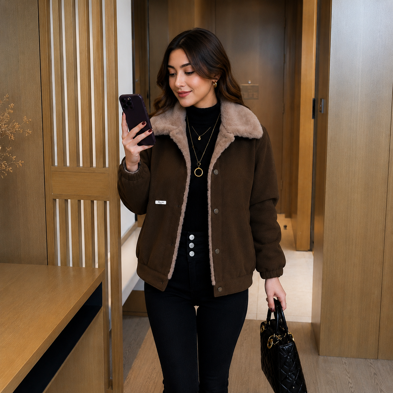 Celeste™ Jacket with a Cozy Plush-Lined Interior for Cold Days
