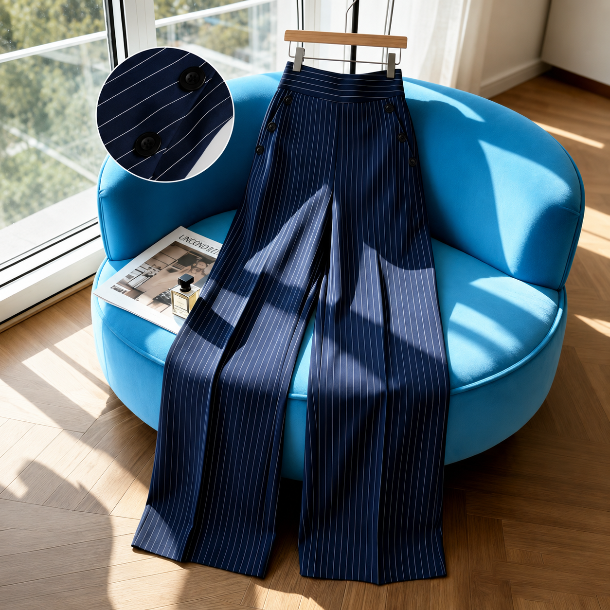 Bellagio™ Palazzo Pants with Tailored Draping and Natural Elegance