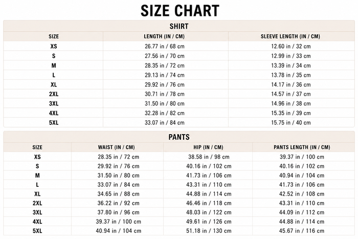 Size Guide