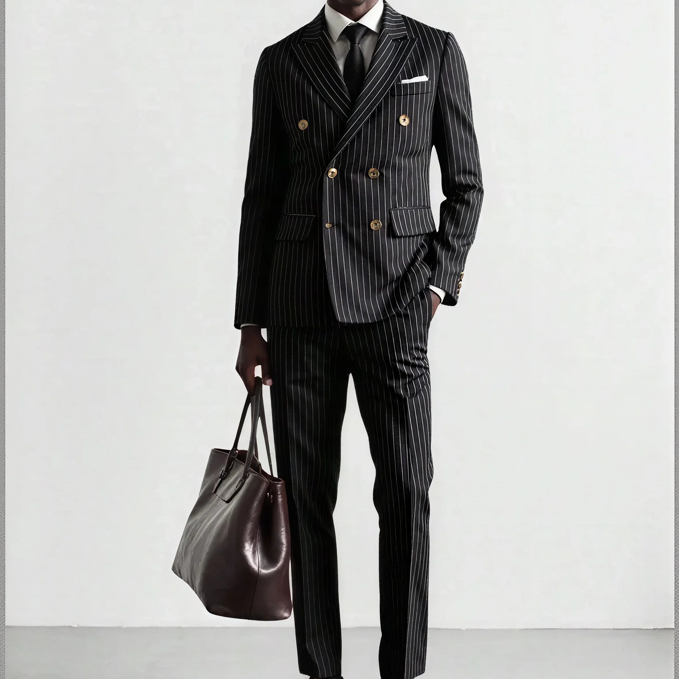 Monarch™ Tailored Suit with Pinstripes and Premium Executive Style