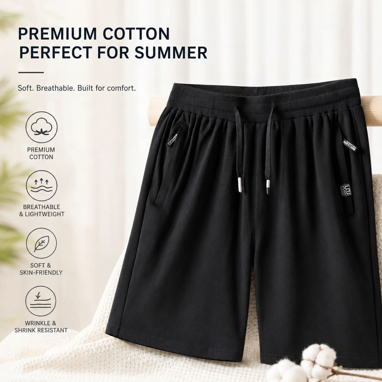 Iron™ Premium Cotton Shorts with Cooling Technology