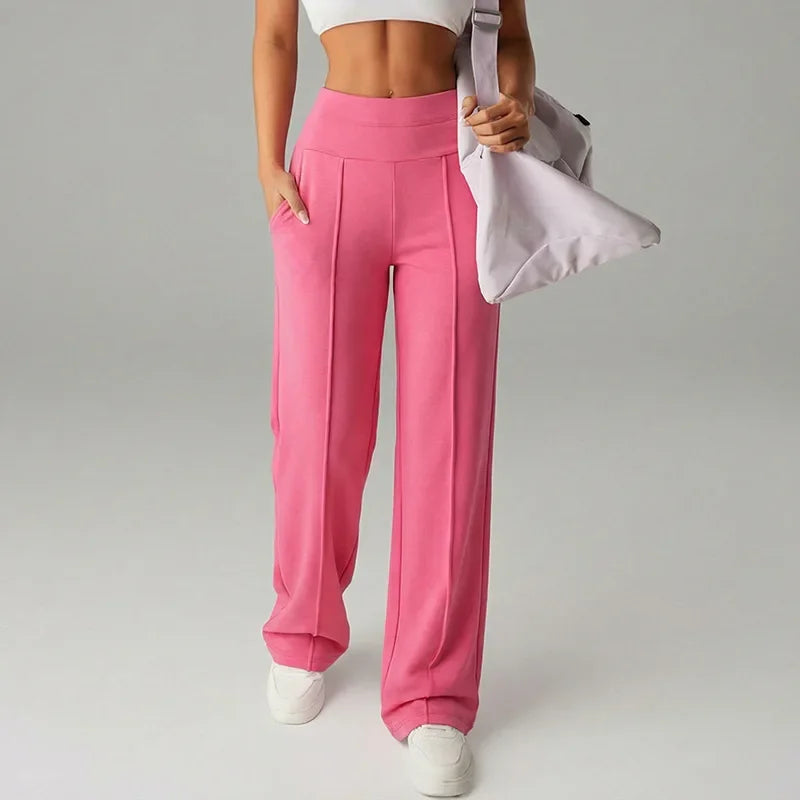 Barcelona™ Women's Pants with High Waistband and Loose, Comfortable Straight Cut