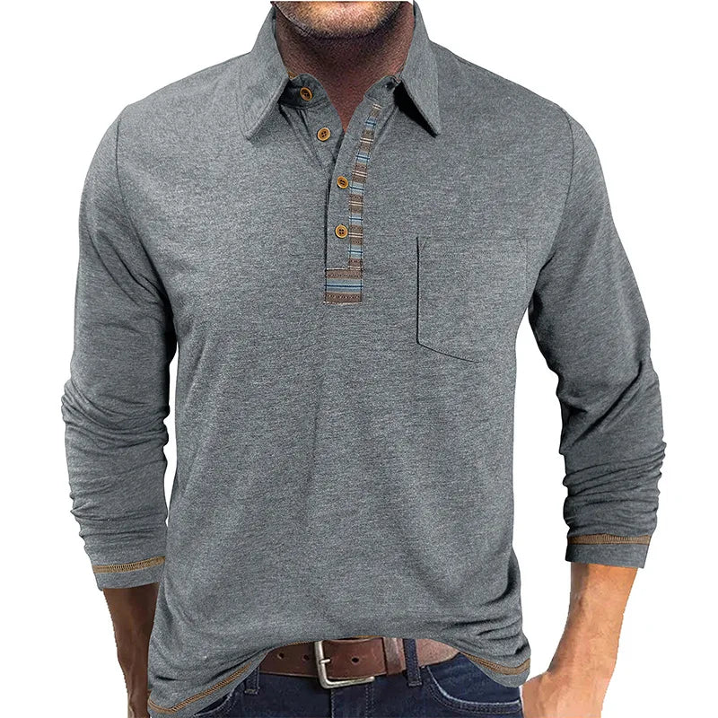 Bellford™ Long Sleeve Polo Shirt With Refined Finish