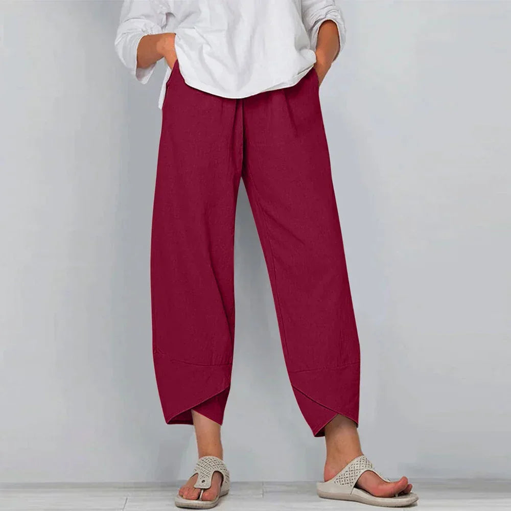 Mireva™ Cotton Linen Pants with Lightweight Flowing Fit