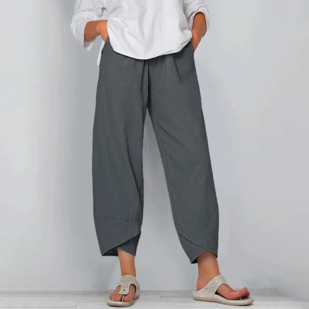 Mireva™ Cotton Linen Pants with Lightweight Flowing Fit