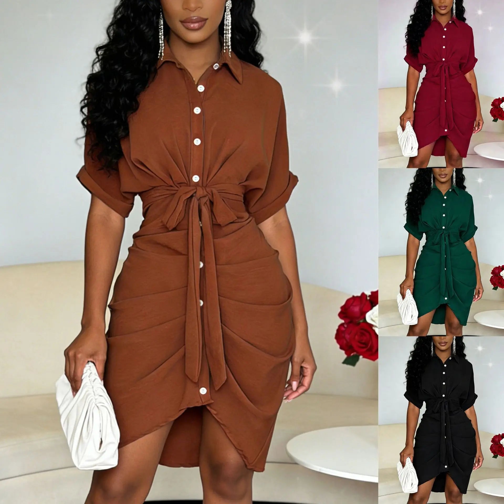 Monalisse™ Shirt Dress With Waist-Tie Detail