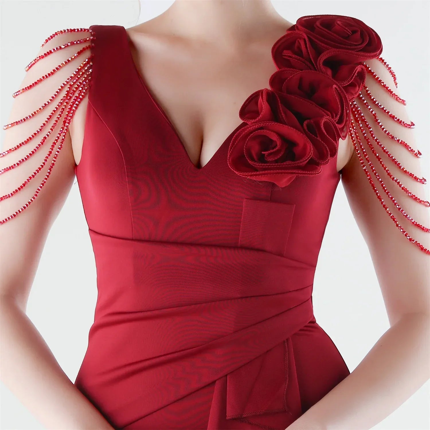 Aurielle™ Dress with Decorated Shoulder and Premium Finish