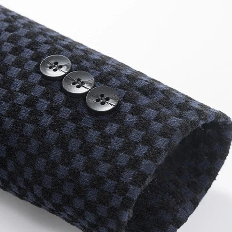 Men’s Blazer-Style Coat – Warm Lined Outerwear for Everyday Elegance and Comfort