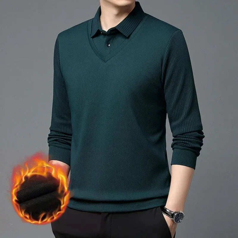 Vanguard™ Dress Shirt with Two-Piece Effect and Velvety Interior for Maximum Thermal Comfort!