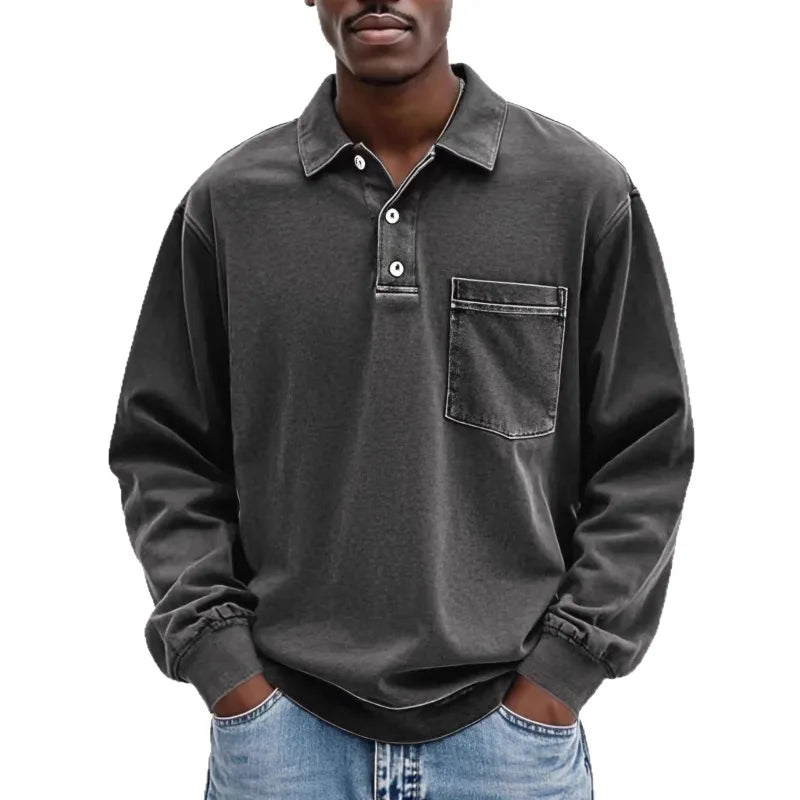 Weston™ Polo Shirt with Long Sleeves and Front Pocket