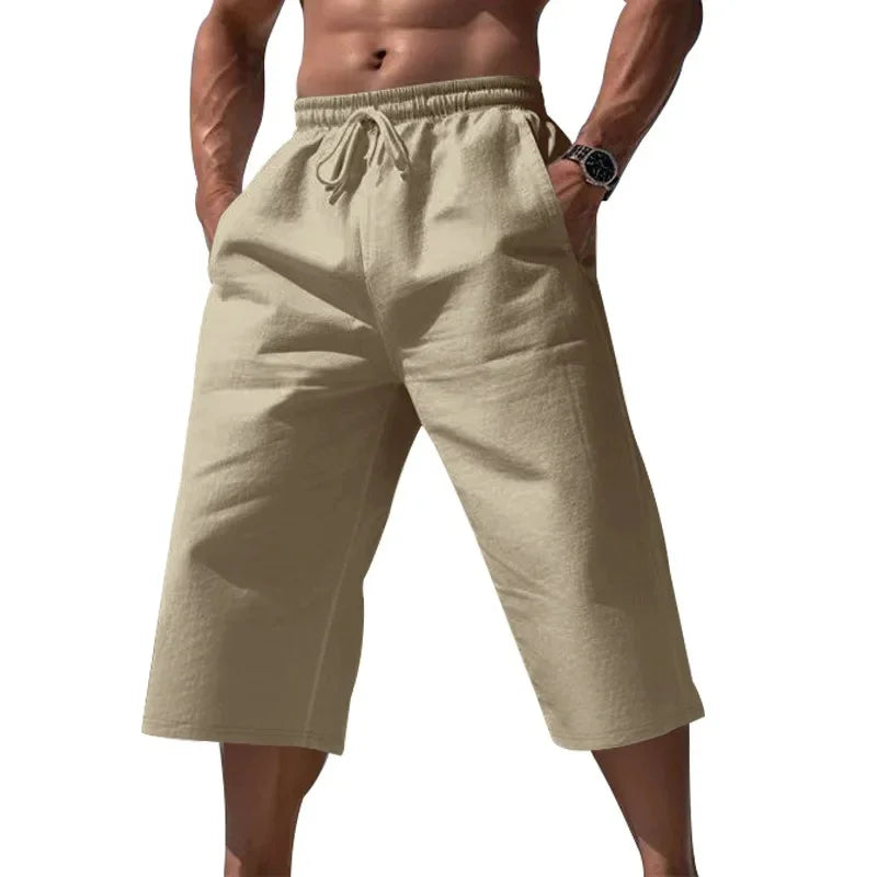 Dorsen™ Cotton-Linen Bermuda Shorts With Relaxed Fit And Adjustable Waist
