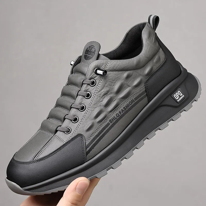 Crocodille™ Sneakers in Premium Leather with Smart Cushioning / Sophisticated Durability for Everyday Wear