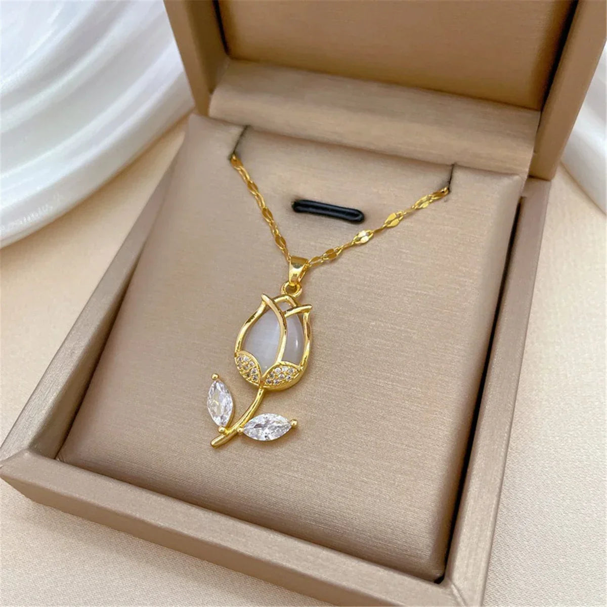 Tulip Princess™ Copper Pendant / Elegance Rooted in Golden Light