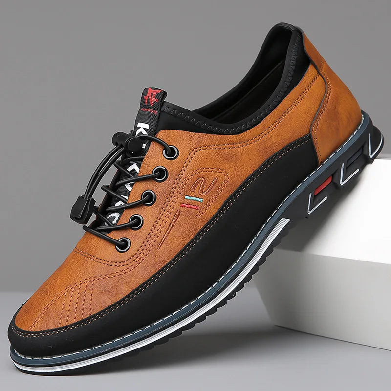 Milan™ Premium Leather Sneakers with Quick-Fit Closure