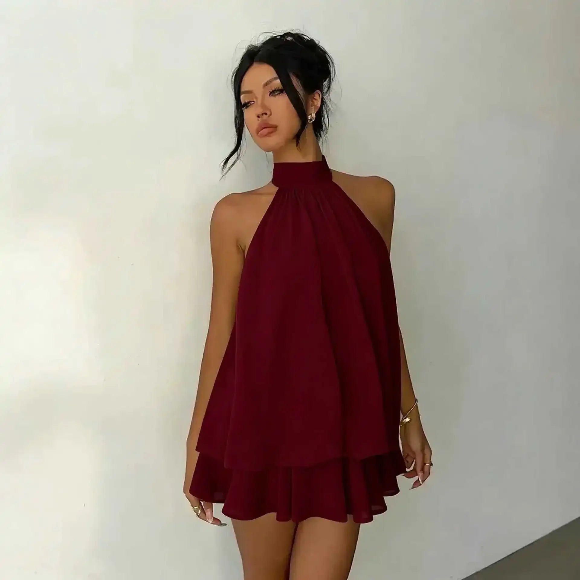 Serenya™ Dress with Halter Tie and Effortless Lightness