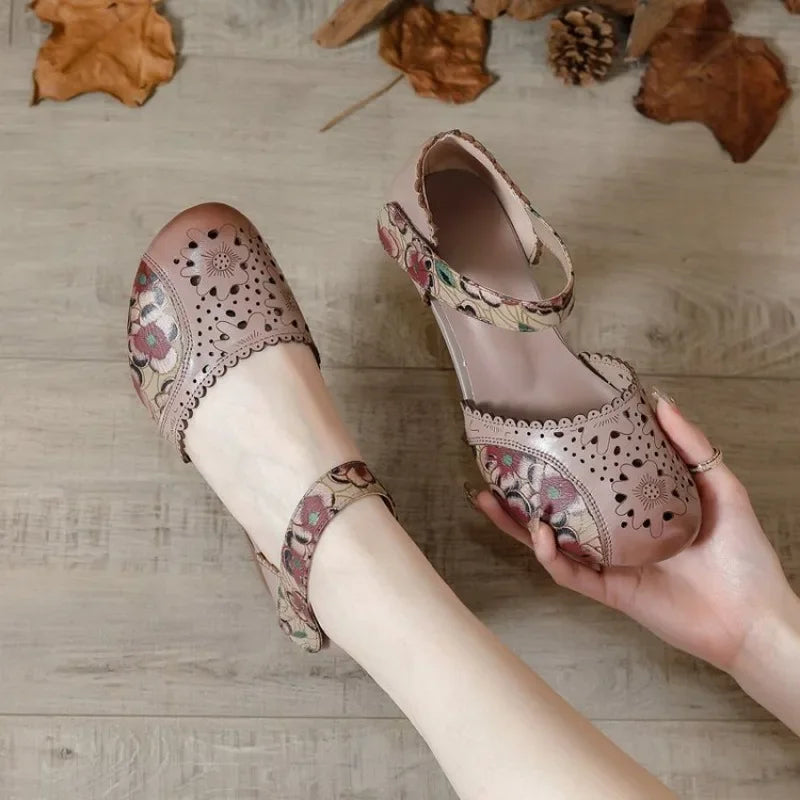Beatrice™ Shoe with Block Heel and Adjustable Closure