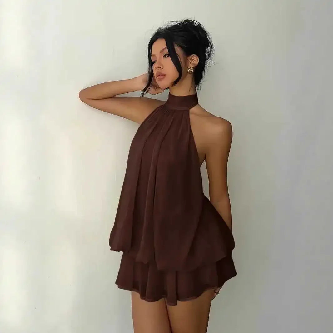 Serenya™ Dress with Halter Tie and Effortless Lightness