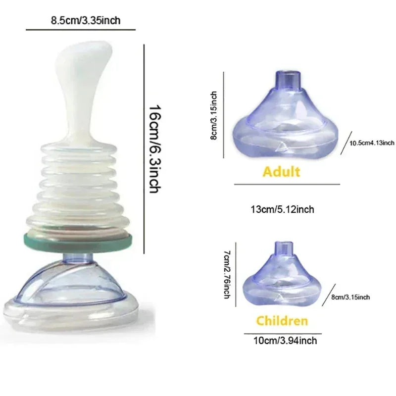 Anti-Suffocation Rescue Mask with Pressure Pump / Practicality and Safety at Your Fingertips!